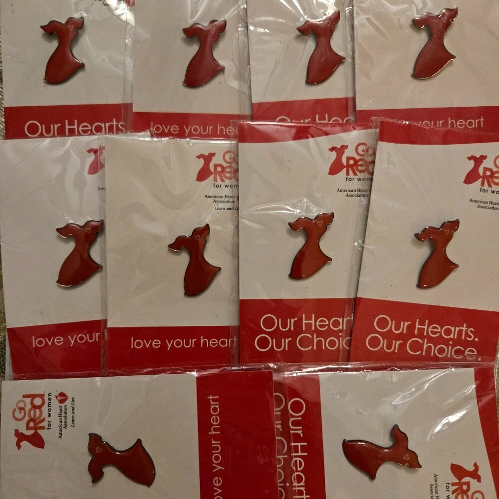10 Go Red for Women: American Heart Association Dress Pins